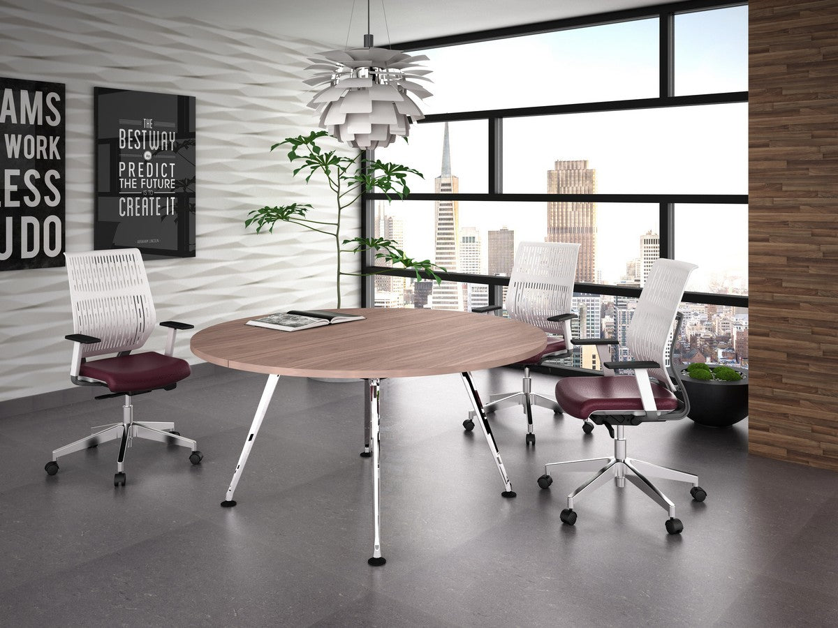 Mesa de juntas Z Chrome redonda - OffiMobile