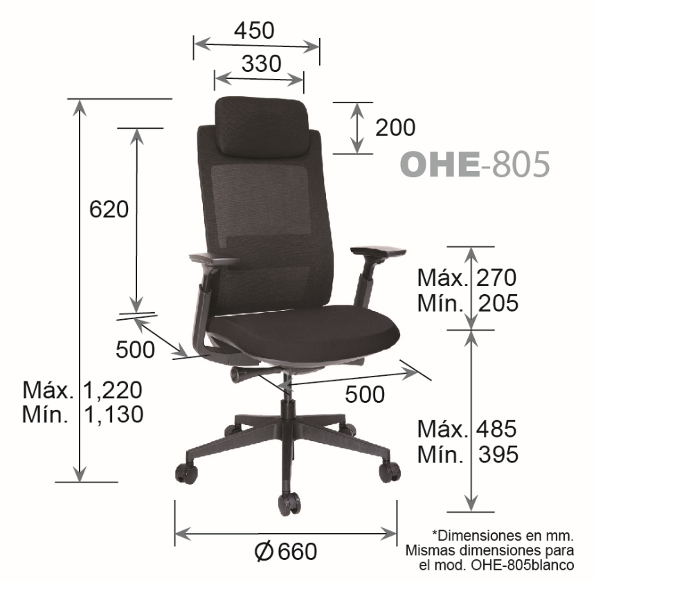 Silla ejecutiva QUO Ohe-805 Negro - OffiMobile