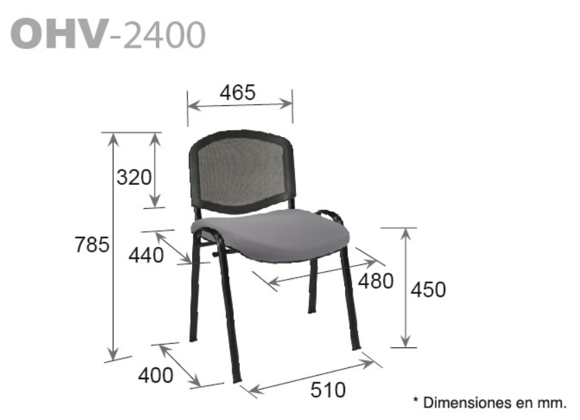 SILLA VISITANTE ELLITICO NET - Offimobile