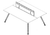 TECH Z/CHROME O Z/WHITE BENCH PARA 2 PERSONAS - OffiMobile